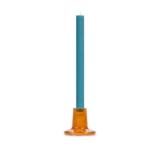 BCS Glass Candleholder, almond shell