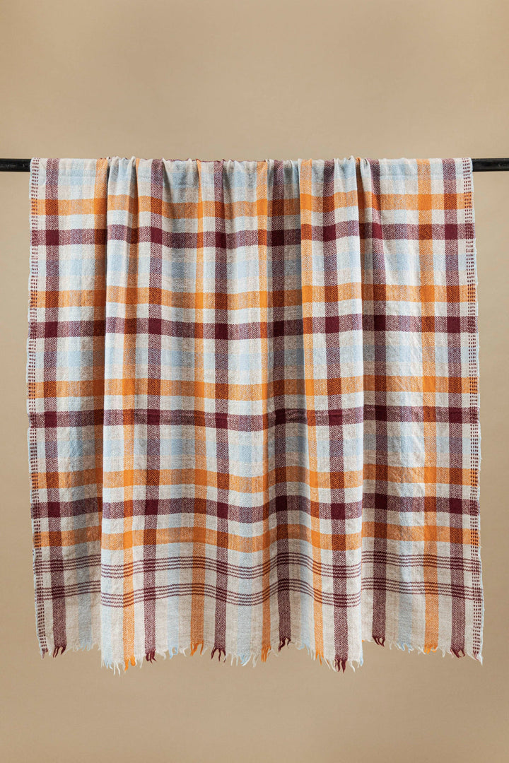 Wool Blanket No 77, terracotta