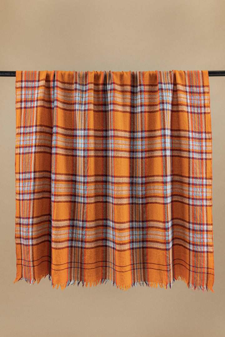 Wool Blanket No 78, terracotta