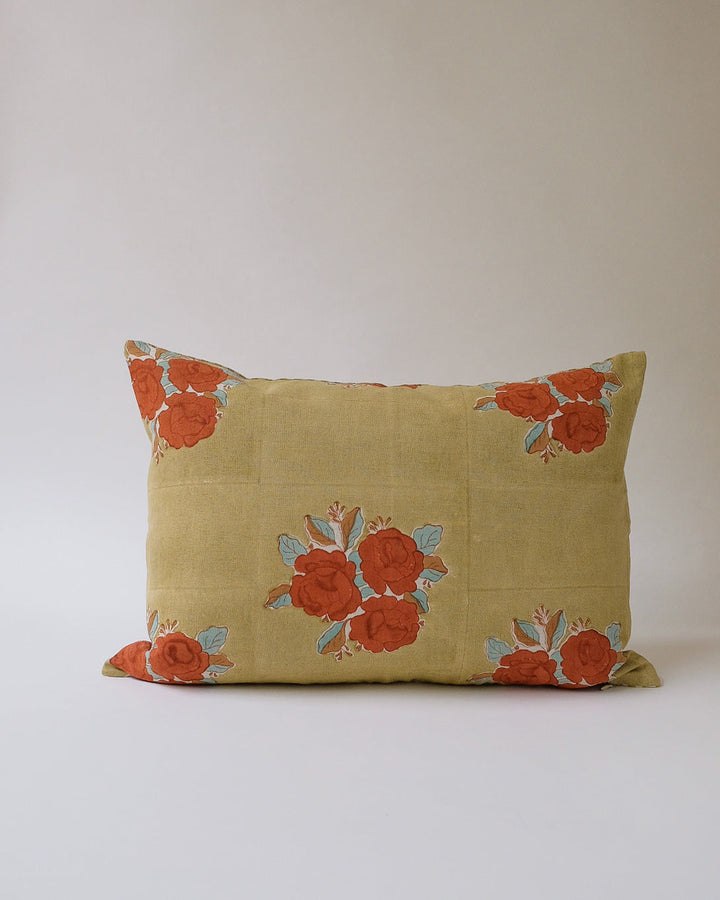 indian block printed pillow