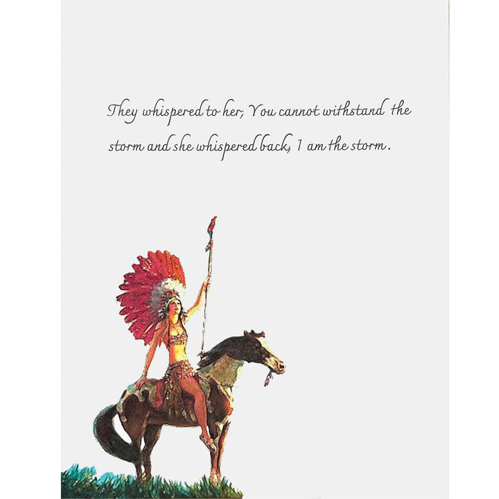 Indian Warrior Woman Card