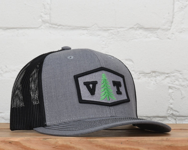 Vermont 3D Hexagon Snapback, Grey/Black