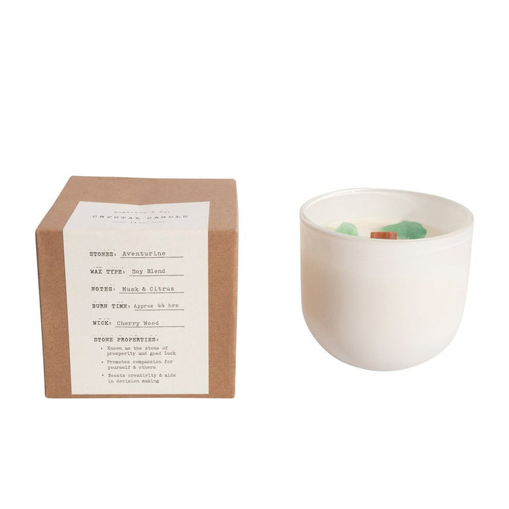 Aventurine Crystal Candle, 11 oz.