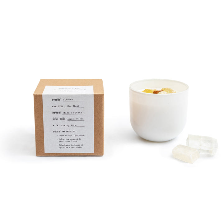 Citrine Crystal Candle, 11 oz.