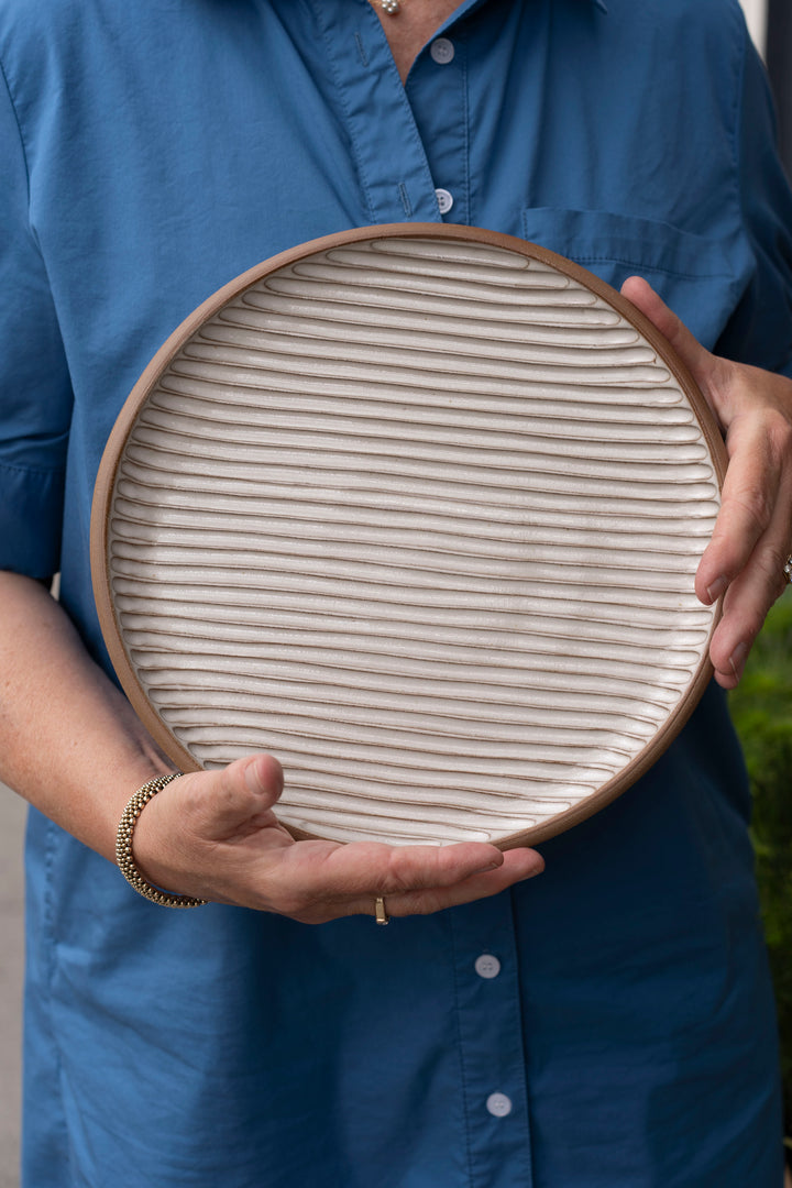 LWP, Medium Striped Platter, 11