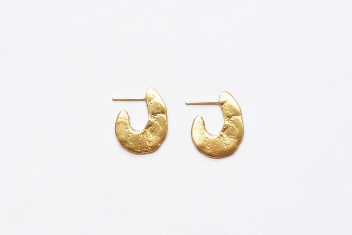 Earrings Studs Small Brass, hook