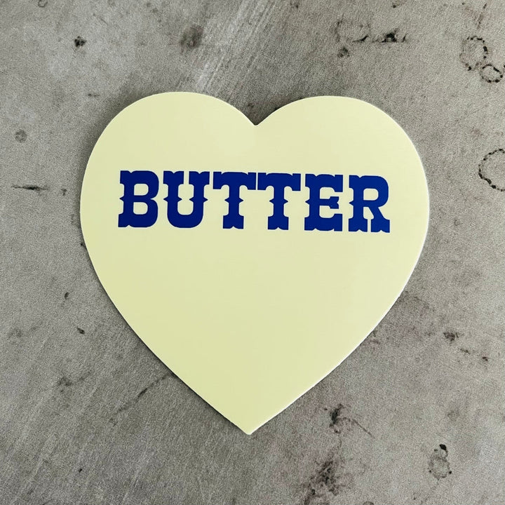 Butter Heart Sticker Yellow