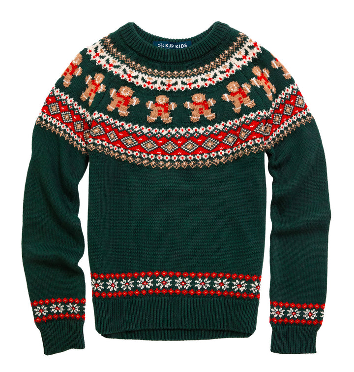 Gingerbread Fair Isle Kids Sweater