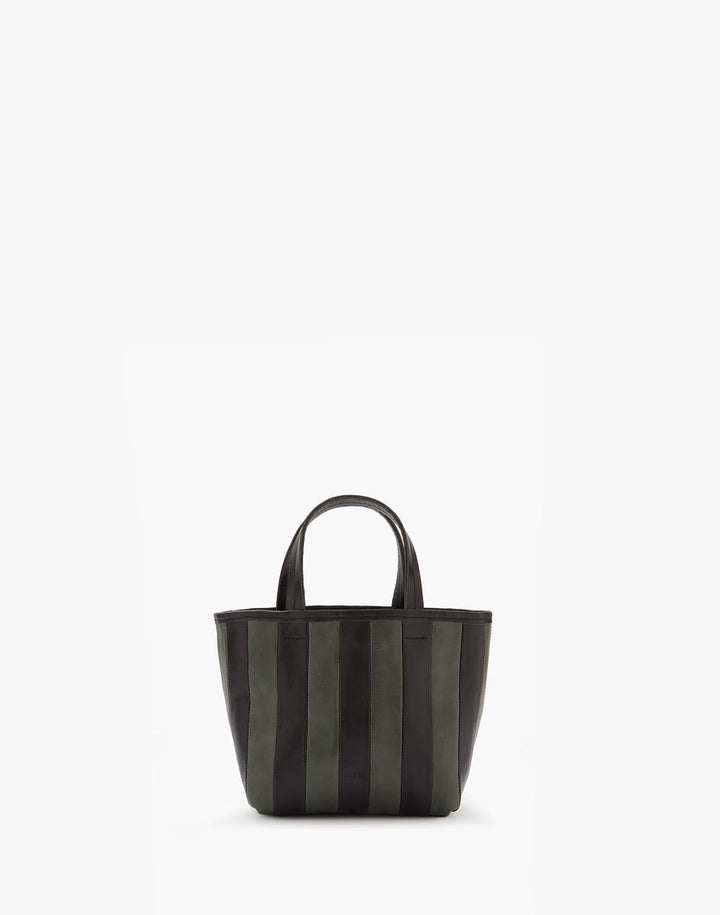 Striped Gorriti, Leather, black/green