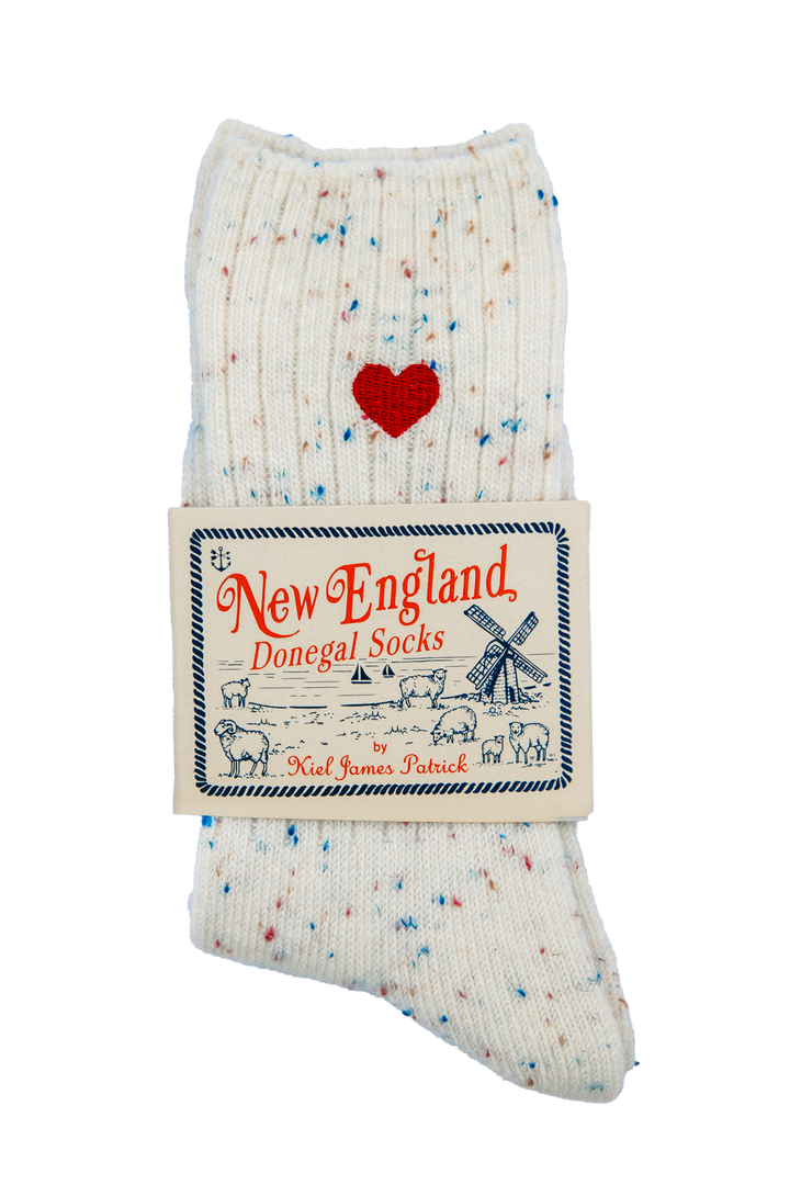 Cream Heart Donegal Sock, Kiel James Patrick