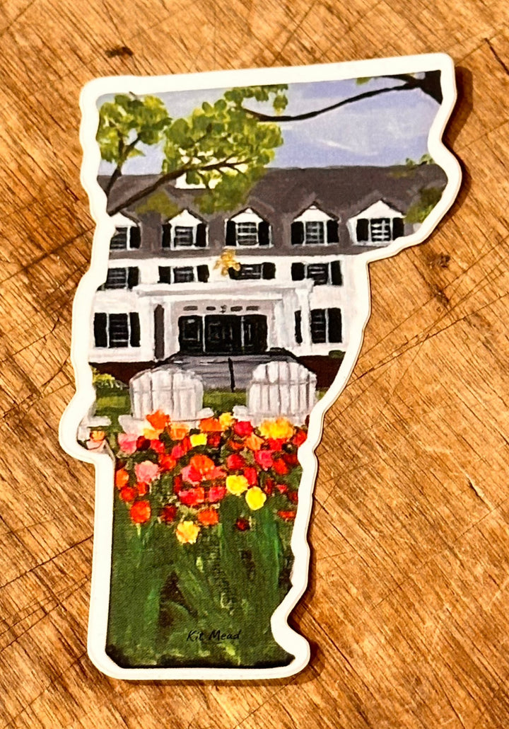 Woodstock Inn cutout spring sticker