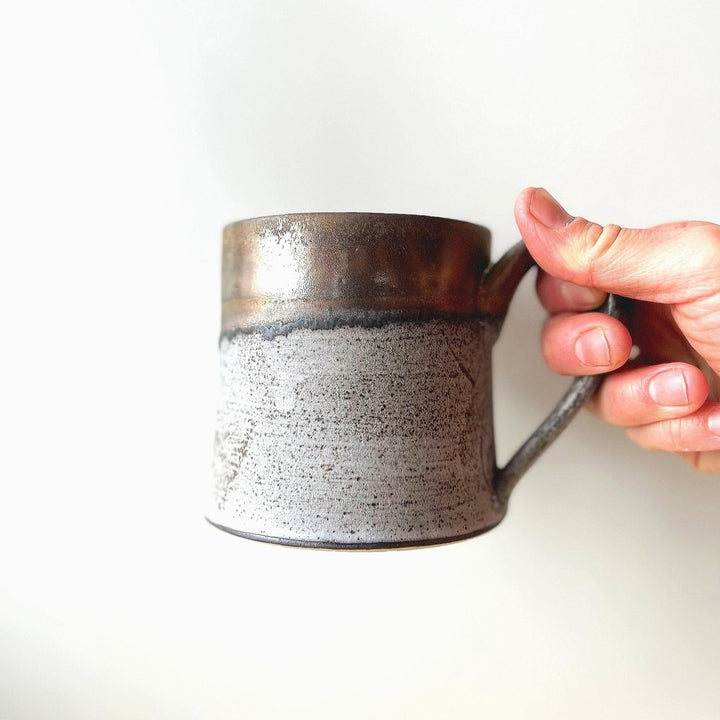 Mug, grey/bronze