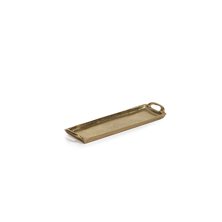 Rectangular Aluminum Tray, Dark Gold, Small