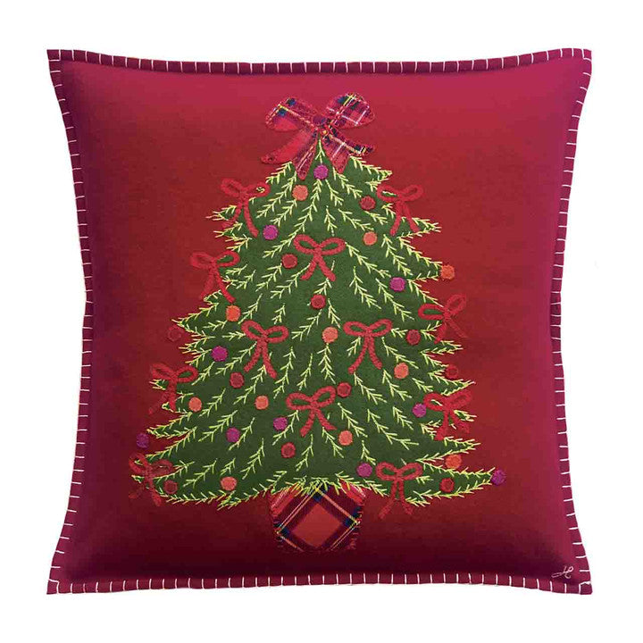 Christmas Tree Cushion, red 18