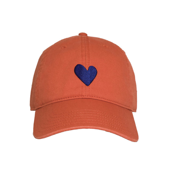 KR Embroidered Heart Hat, Orange/Blue