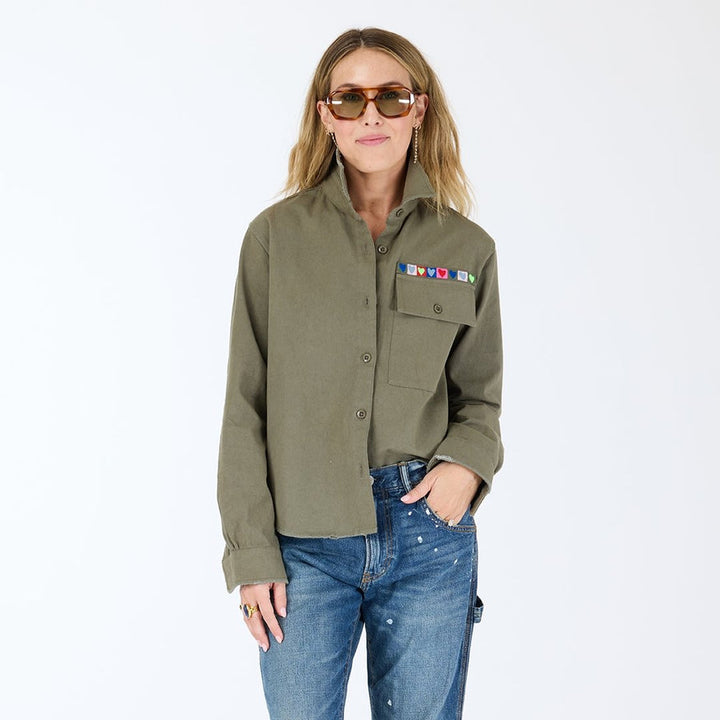 Pia Love Brigade Shirt, Army Green