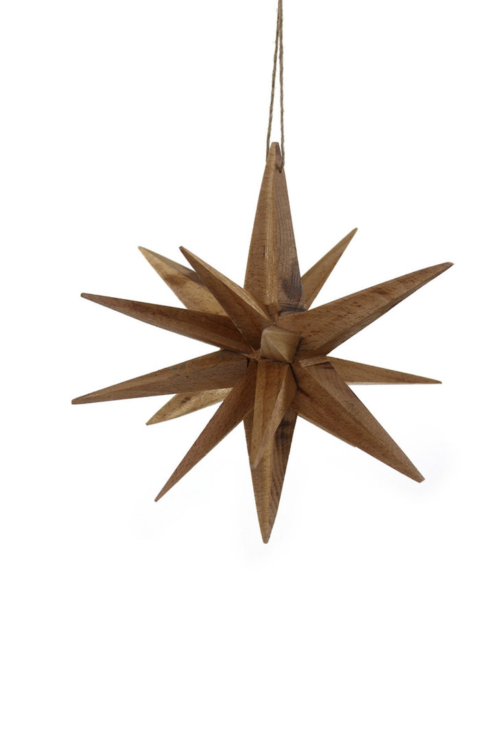 Dimensional Wood Star - Light Stain, Large