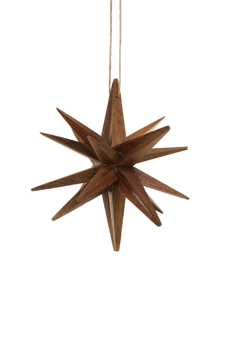 Dimensional Wood Star - Dark Stain, Small
