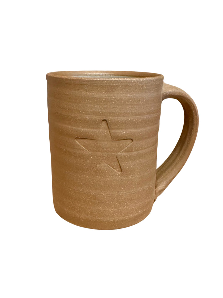 LWP Big Woody's Mug, small star, 20 oz, unglazed outside