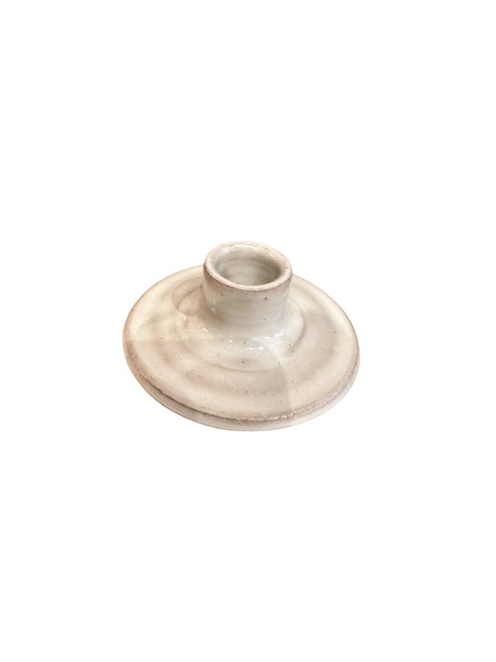 Laura White pottery candle holder