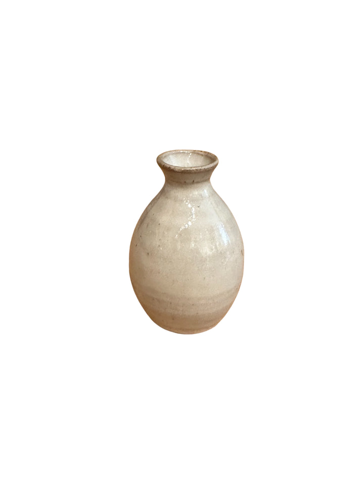 Laura White Pottery white mini vase