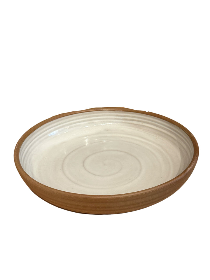Laura White white centerpiece bowl
