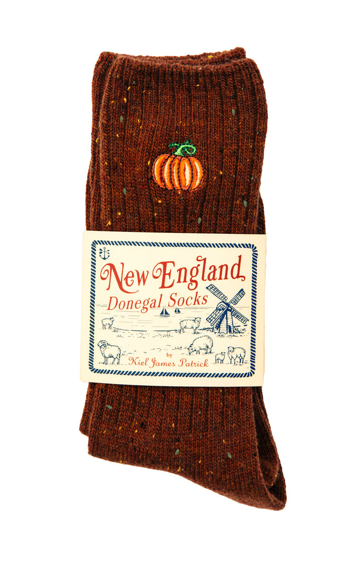 Country Pumpkin Donegal Sock