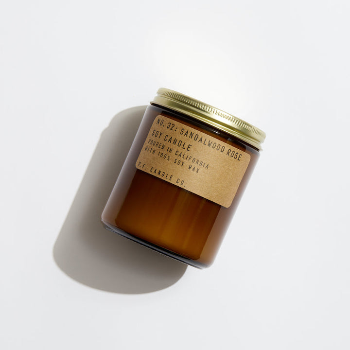 sandalwood rose soy candle