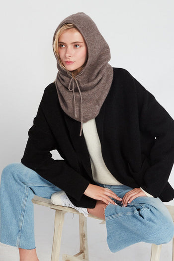Hoodie Snood, taupe – Woody's Mercantile