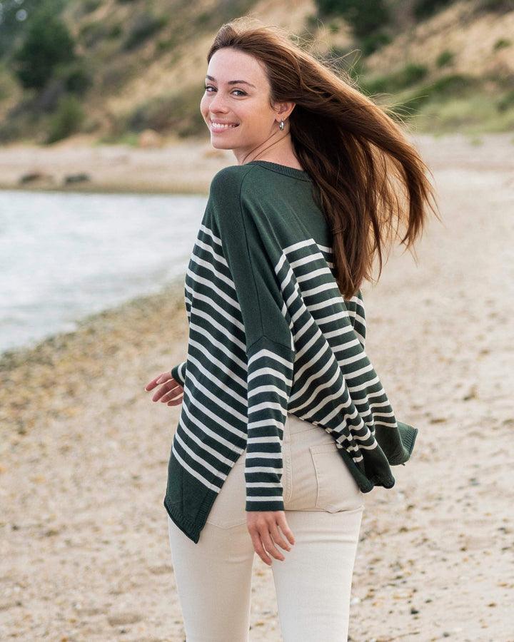 Catalina Stripe Sweater, Juniper Stripe