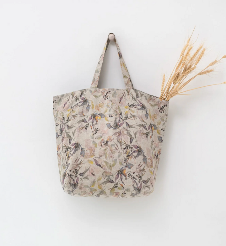 Meadow on Natural Linen Big Bag