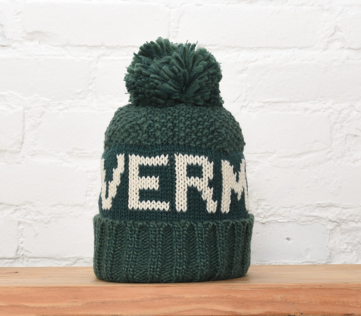 Vermont Alpine Beanie Dark Green/Cream