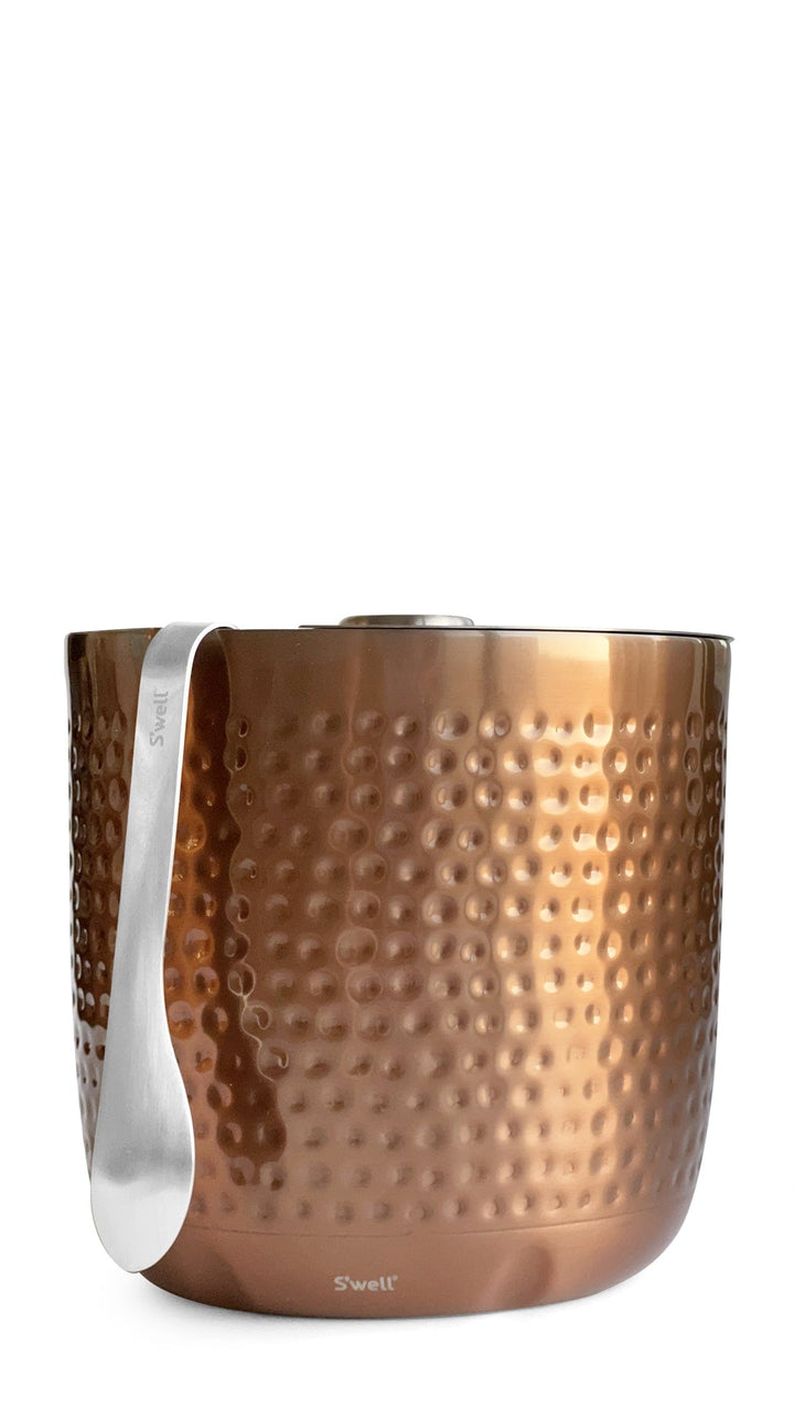 Dipped Metallic Ice Bucket + Tongs - 68 oz