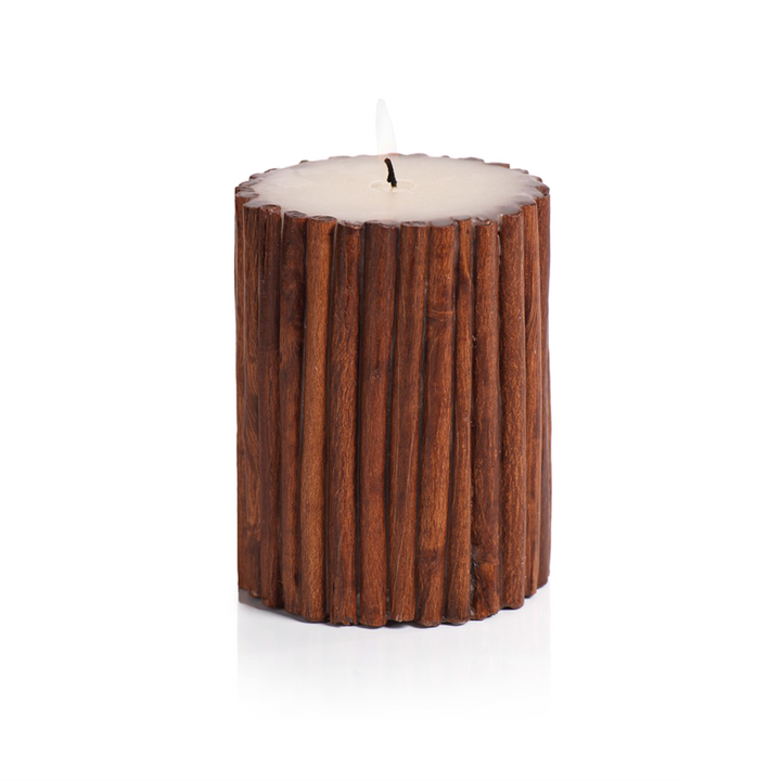 Cinnamon Stick Scented Pillar Candle, 4 x 5