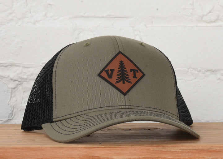 Vermont Western Diamond Snapback Hat, loden/black