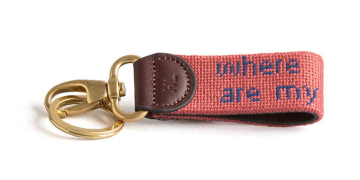 Where Are My F-ing Keys Key Fob, new england red/navy
