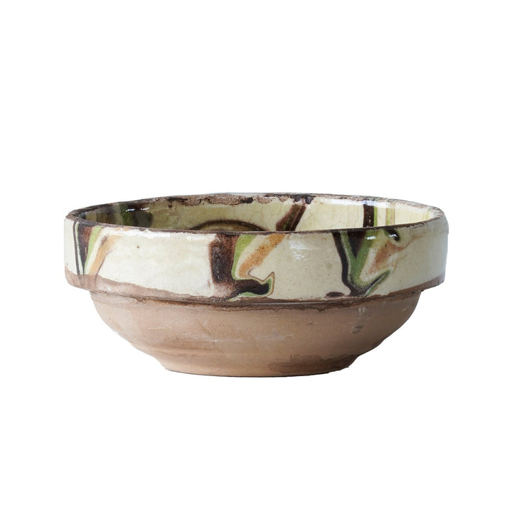 Cottage Crafted Bowl, Marbleized Cream, Mini