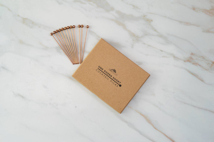 Cocktail Picks, Antique Copper (Long, Short, or Combo)