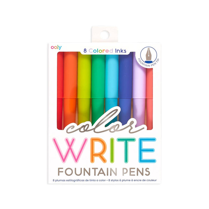 Color Write Colored Fountain Pen, set of 8