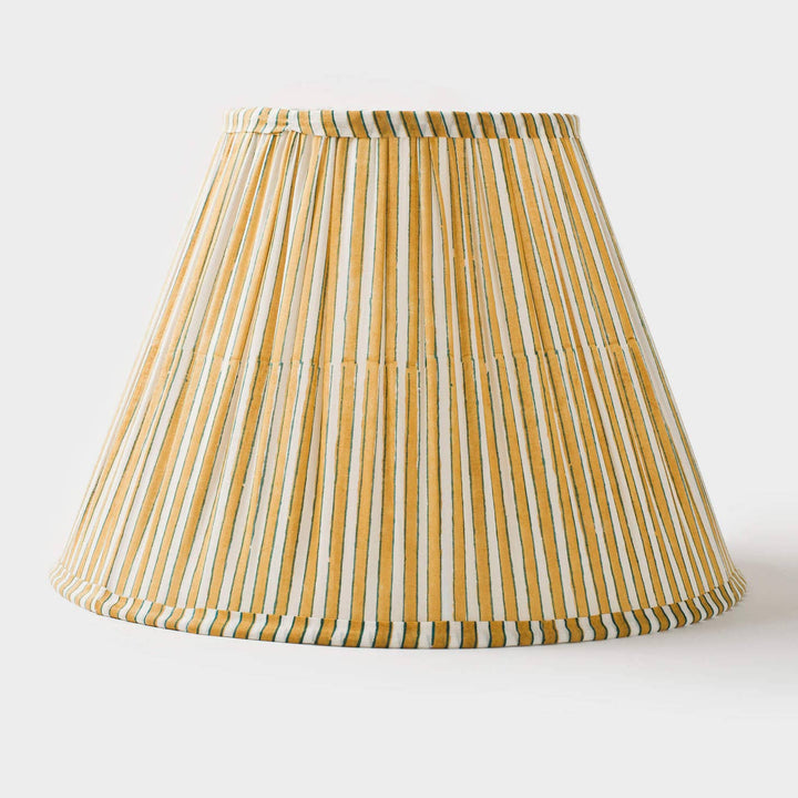 Candy Striped Gathered Floral Lampshade