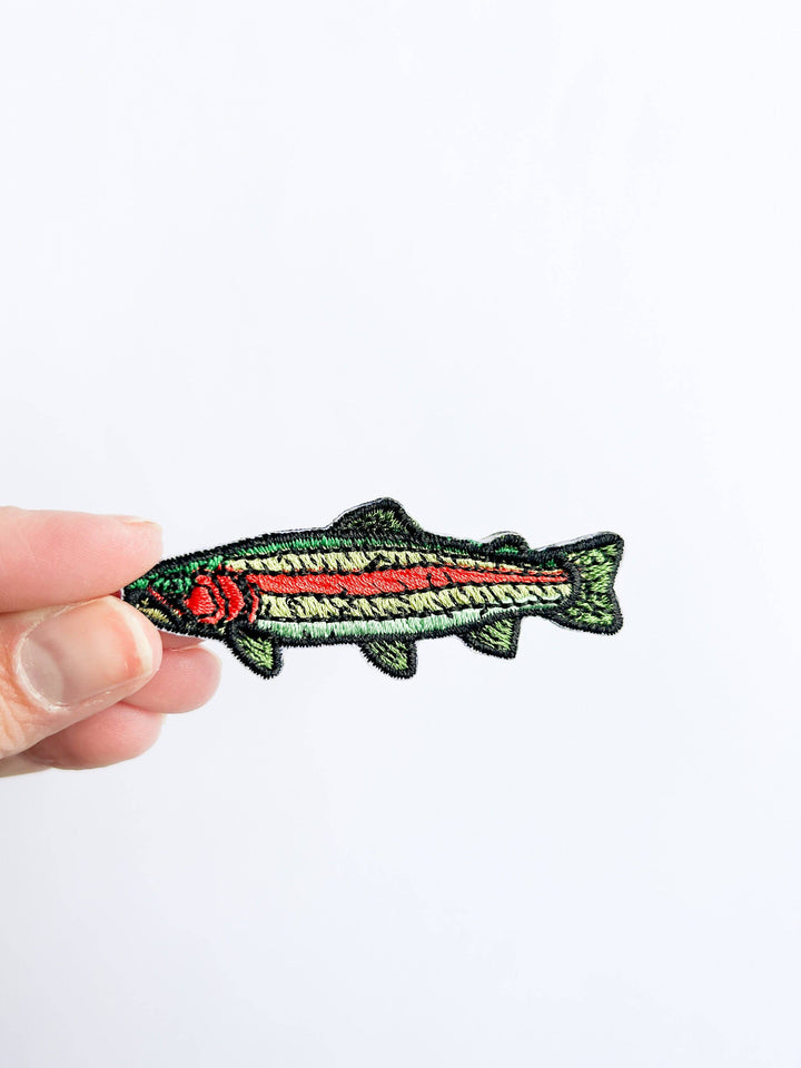Trout Fish Multicolor Embroidered Iron On Sew On Patch – Woody's Mercantile