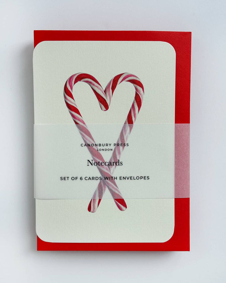 Candy Cane Heart Christmas Card Set of 6