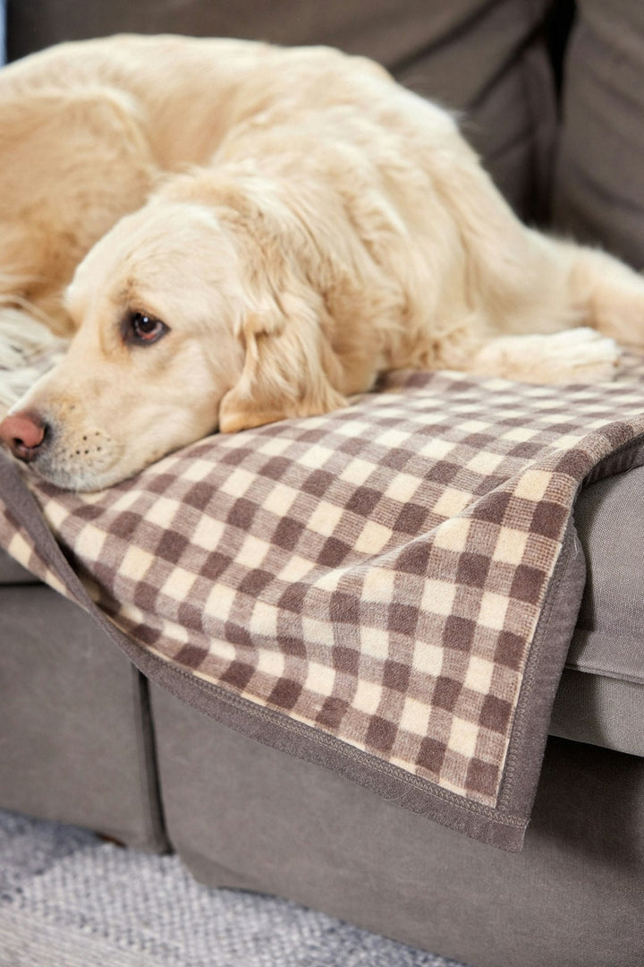 Gingham Mocha Midi blanket