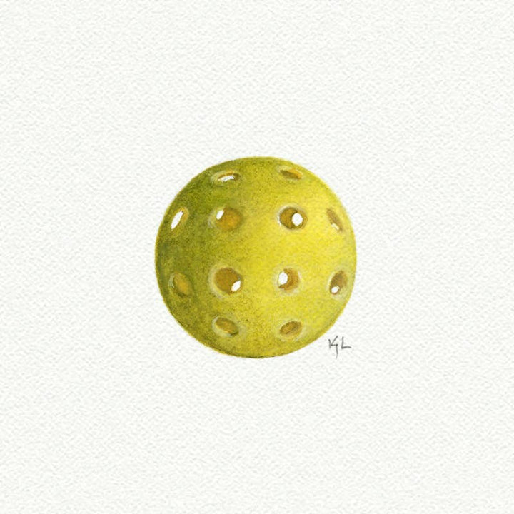 Pickleball Miniature Watercolor Painting - Art Print