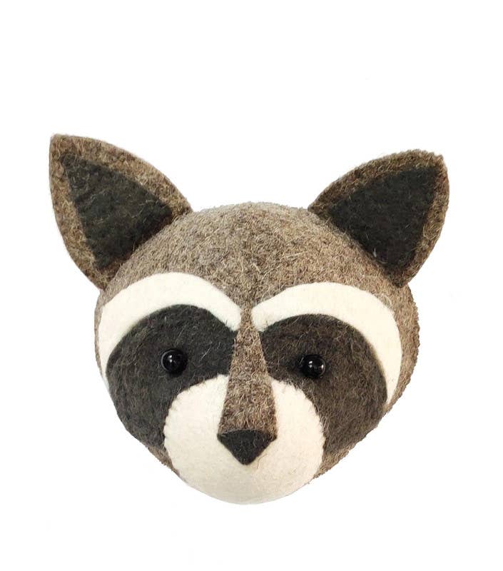 Mini Racoon Head - Kids Room Décor