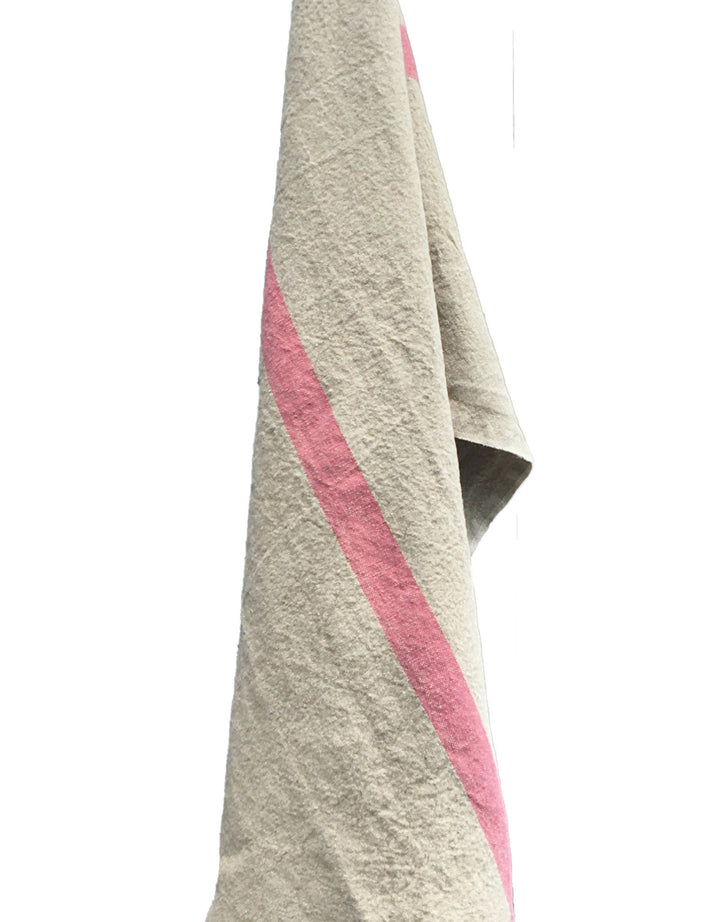 DouDou Natural Tea Towel, stripe pink