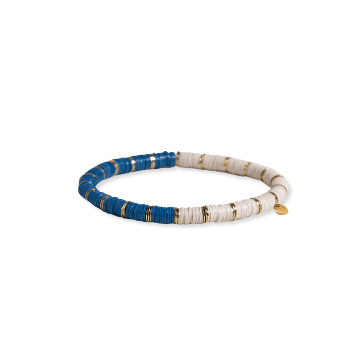 Grace Half and Half Color Block Stretch Bracelet, teal