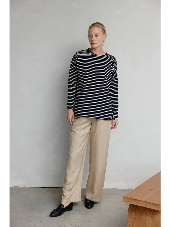 The Tate Top, navy/white