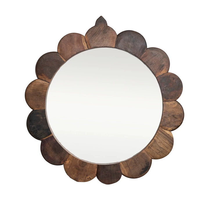 Vintage Repro Scalloped Wall Mirror - 48