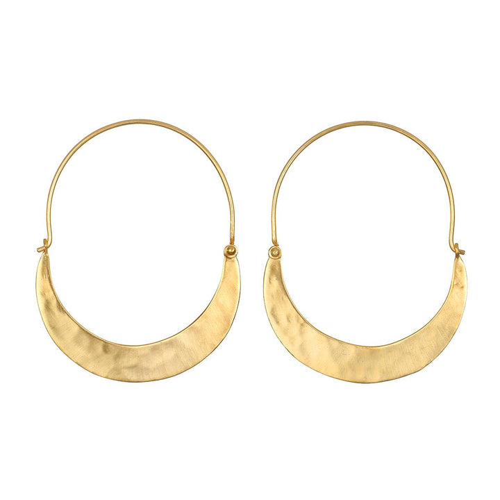 Gold Hammered Earring